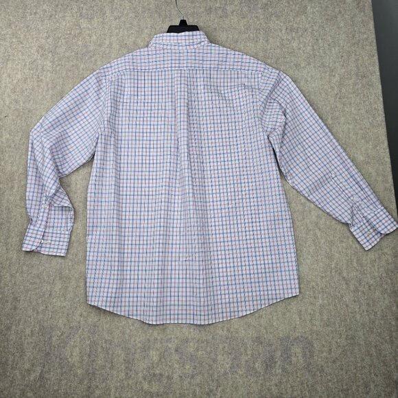 Chaps Mens Comfort Stretch Wrinkle-Free Regular Fit Plaid Shirt - Picture 2 of 6